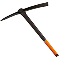 Fiskars Pico forjado de jardín con manguito ovalado Longitud: 90 cm- Peso: 2-95 kg- Cabeza de acero al carbón forjado…